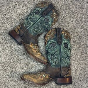 Dan Post - Women’s Vintage Blue Bird Western Boots Size 7 1/2